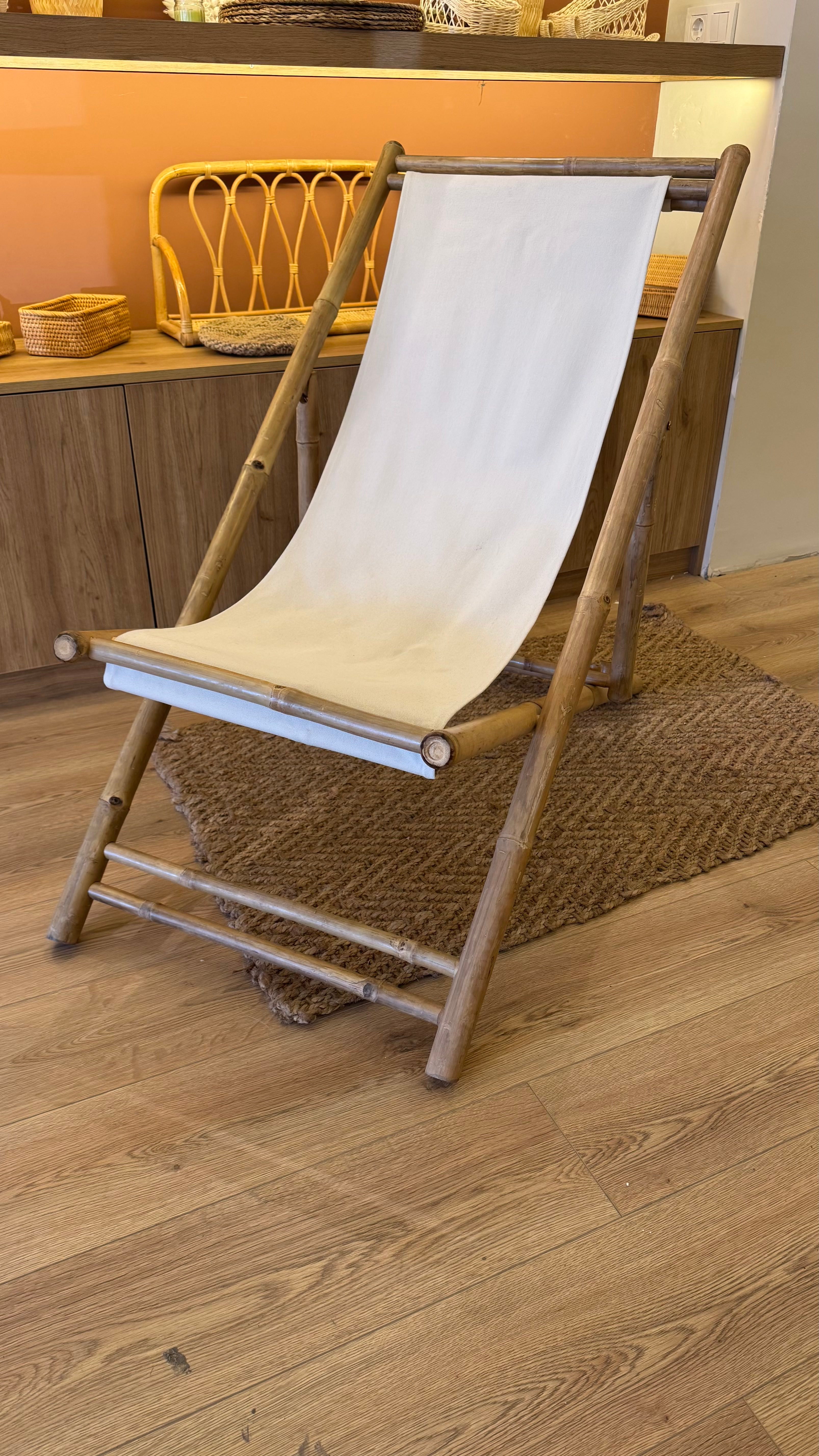 Bambu Katlanabilir ve Ayarlanabilir Şezlong