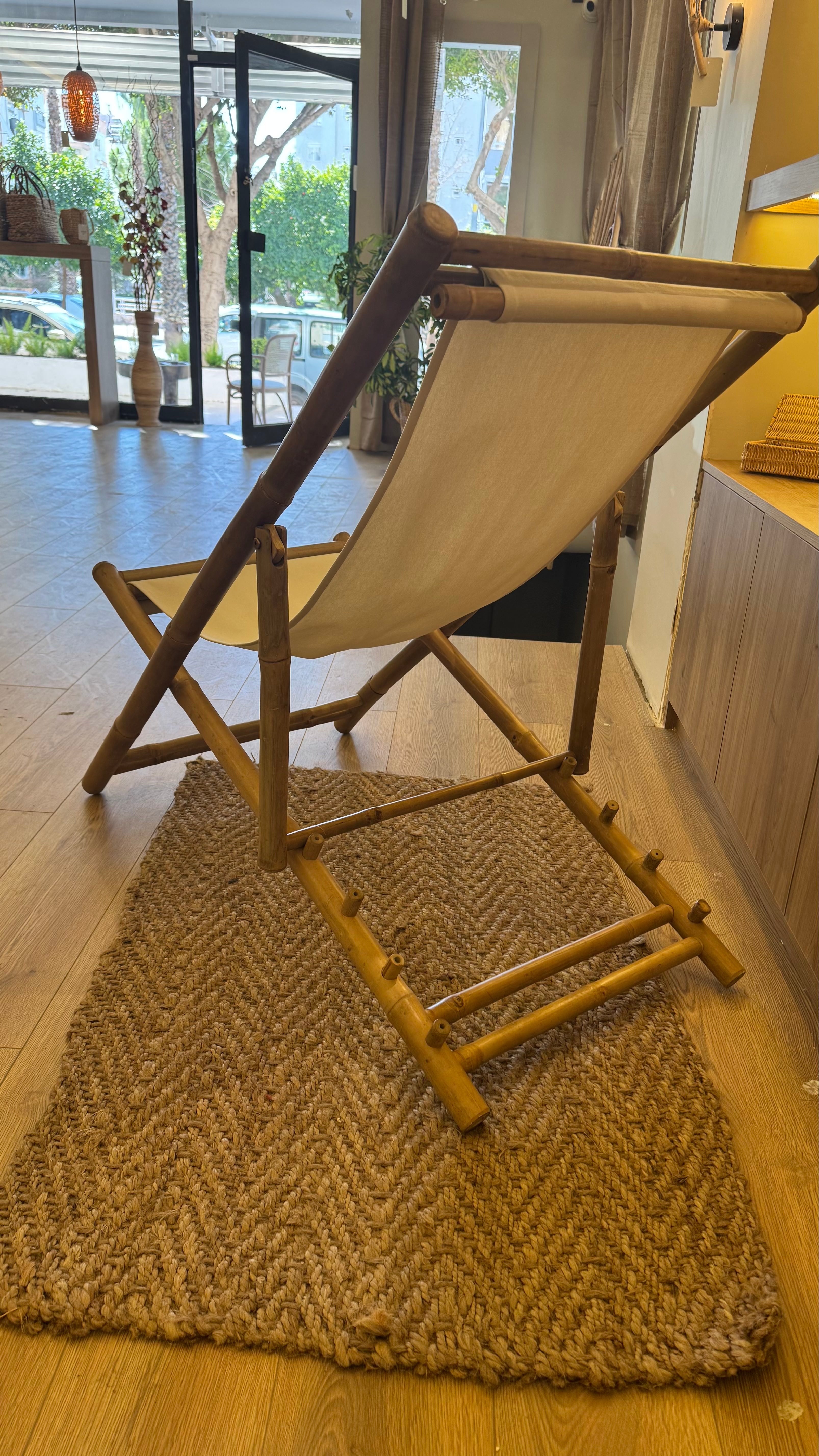 Bambu Katlanabilir ve Ayarlanabilir Şezlong