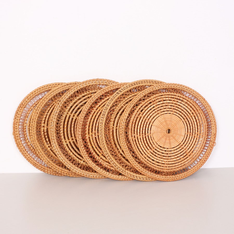 Sarno Rattan Supla & Duvar Dekoru  6'lı Set