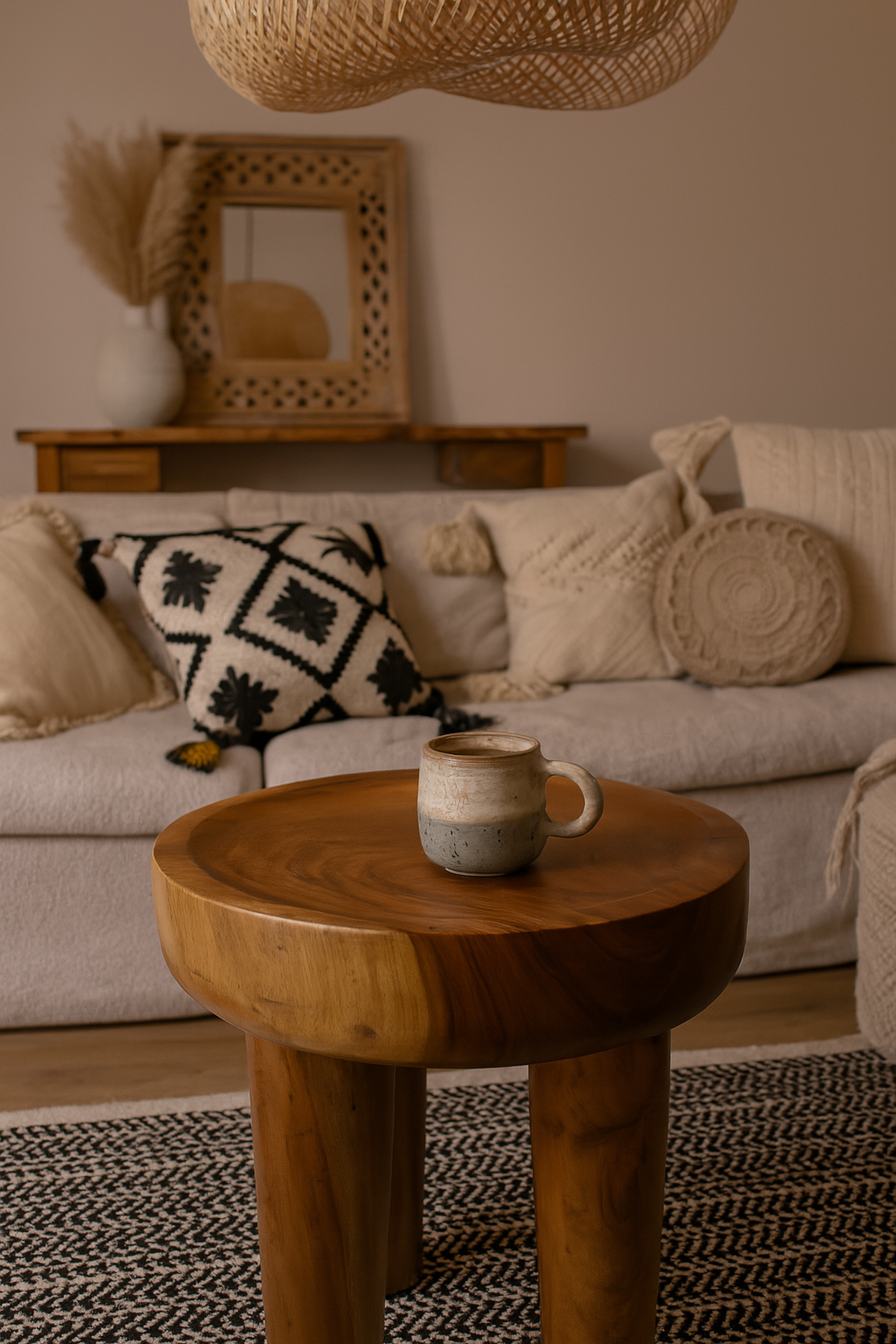 Ravon Teak Ağacı Sehpa