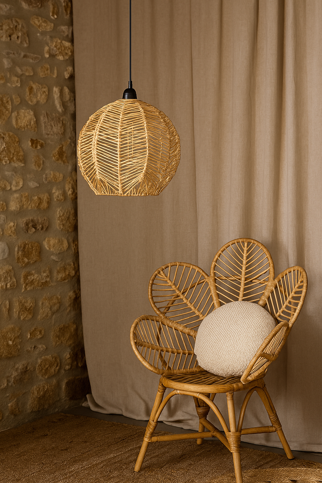 Solina Rattan Avize